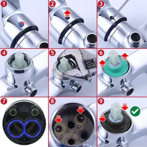 SPARES2GO Mixer Tap Cartridge 30mm Single Monobloc Sink Basin Bath Hot Cold Water Valve