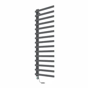 Rinse Bathrooms Minimalist Electric Thermostatic Bathroom Heated Towel Rail Radiator 1600x600mm 800W Sand Grey