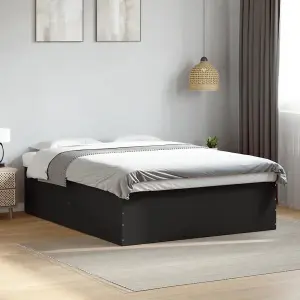 Berkfield Bed Frame without Mattress Black 150x200 cm King Size