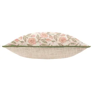 Paoletti Delphine Floral Piped Polyester Filled Cushion