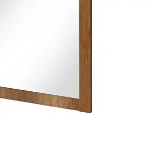 Bathroom Mirror 600mm Wall Mounted Rectangular 60cm Oak Effect Frame Oak Classic