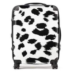 Black Leopard Print Suitcase - Large