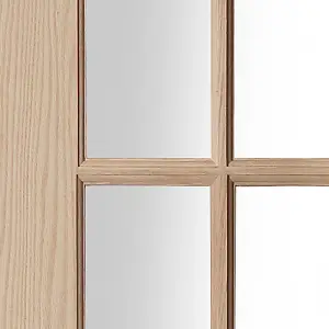 15 Lite Glazed Oak veneer Internal Door, (H)1981mm (W)610mm (T)35mm