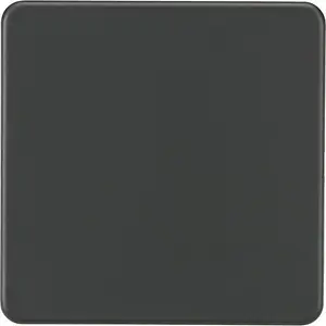 Knightsbridge Screwless 1 Gang Blanking Plate Anthracite - SF8350AT