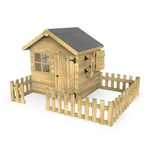 Rebo Orchard 4FT x 4FT Children's Wooden Garden Playhouse - Robin