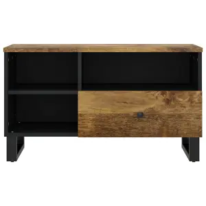 Berkfield TV Cabinet 80x33x46 cm Solid Wood Mango&Engineered Wood