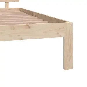 Berkfield Bed Frame Solid Wood 120x190 cm Small Double