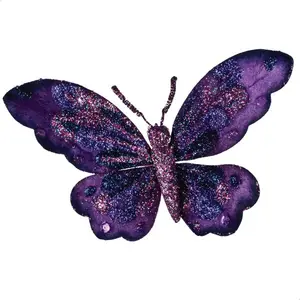 Butterfly Clip Shaped Ornament Purple