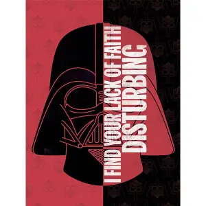 Star Wars Half Quote Canvas Print Red/Black (80cm x 60cm)