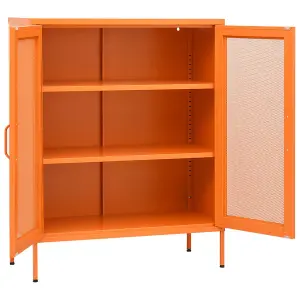 Berkfield Storage Cabinet Orange 80x35x101.5 cm Steel