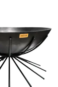 Outdoor Metal Dakota Fire Pit in Black H37Cm W71Cm