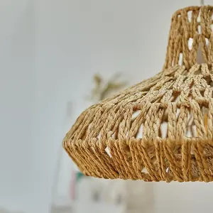 ValueLights Hamilton Natural Woven Natural Ceiling Pendant Light Shade Weave Rope Lampshade