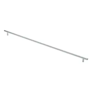 Round T Bar Cabinet Pull Handle 668 x 12mm 608mm Fixing Centres Chrome