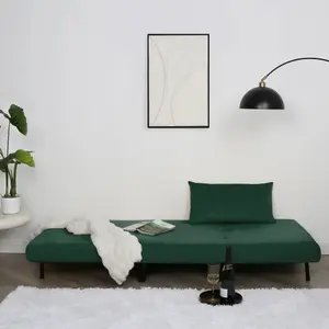 Aurora 1 Seat Sofa Bed  Green Velvet