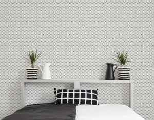 Galerie Bazaar Black Grey Boho Beehive Smooth Wallpaper