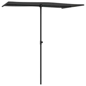 Berkfield Outdoor Parasol with Aluminium Pole 180x130 cm Anthracite