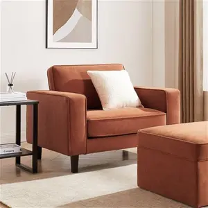 DUSK Soho Loveseat - Burnt Orange - Matte Velvet