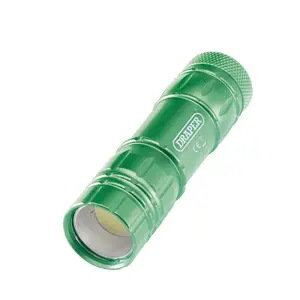 Draper  COB LED Aluminium Hand Torch, 3 x AAA Batteries Supplied 90103