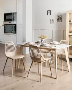 Set of 4 Chairs MONTELLO Beige