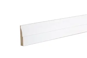 Primed White MDF Ovolo Architrave (L)2100mm (W)69mm (T)14.5mm, Pack of 5