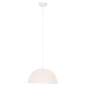 Interiors by Premier Lenno Large White Pendant Light