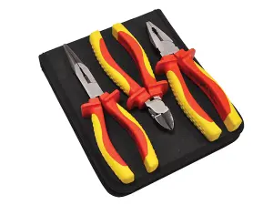 Faithfull  VDE Pliers Set with Pouch, 3 Piece FAIPLVDESET