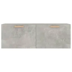 Berkfield Wall Cabinet Concrete Grey 100x36.5x35 cm Engineered Wood