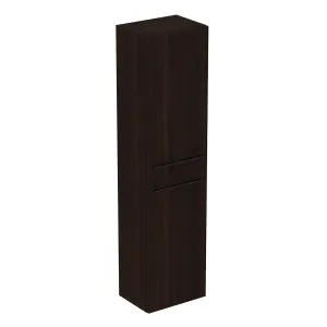 Ideal Standard i.life A Tall Matt Coffee Oak effect Single Wall-mounted Bathroom Cabinet (H)160cm (W)40cm