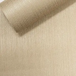 Gold Shimmer Vinyl Wallpaper Metallic Plain Fashion For Walls Erismann 10004-30