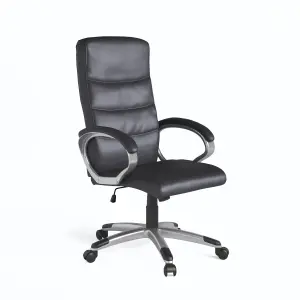 Hampton office chair black leather