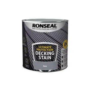 Ronseal Ultimate protection Slate Matt Decking Wood stain, 2.5L