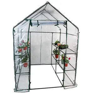 Greenhouse 8 shelf With PE Cover 23034