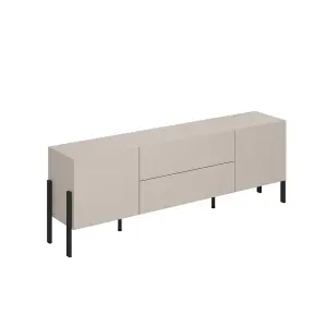 Modern Yukon 40 TV Cabinet 2040mm in Cashmere - Sleek Media Storage H700mm D400mm