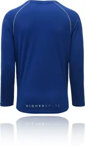 Higher State - Crew Neck Long Sleeve Running Top 2.0 | Blue - UK Small