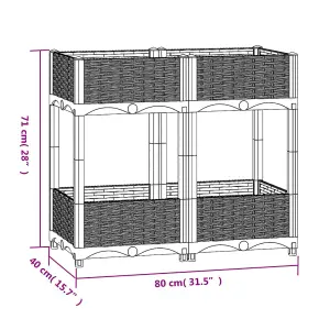 Berkfield Raised Bed 80x40x71 cm Polypropylene