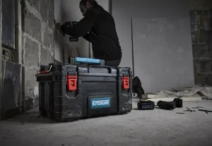 Erbauer Connecx Modular Storage Black 22.2in Deep Toolbox