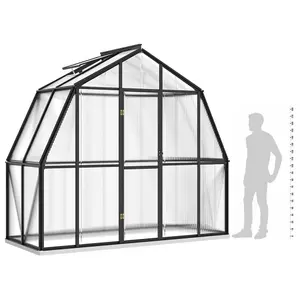 Berkfield Greenhouse with Base Frame Anthracite 3.3 m2 Aluminium