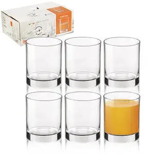 BORMIOLI ROCCO 255ml 6pcs Dinner Whisky Tumbler Set Drinking Glasses Bar New