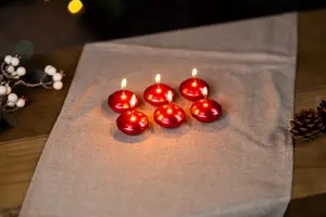 6pc Red Floating Tealight Candles