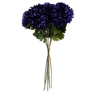 Pack of 6 x 75cm Extra Large Reflex Chrysanthemum - Purple