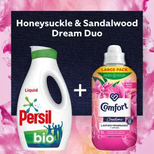 Comfort Fabric Conditioner Honeysuckle & Sandalwood 1.65 Litre, 55 Washes, 2Pk