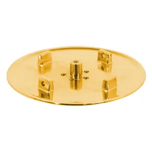 SPARES2GO 110mm Luxury Plug Cover for Shower Trap with 90mm Tray (Brushed Brass)