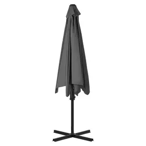 Berkfield Outdoor Parasol with Steel Pole 300 cm Anthracite