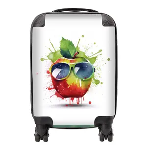 Apple In Glasses Splashart Suitcase - Small