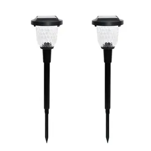 Solar Pathway Lights Garden Lights 7 Color Changing Outdoor Solar Yard Lights Auto On/off Waterproof 2 Pack Landscape Lights (Set of 2)