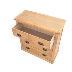 Lucca 4 Drawer Chest of Drawers Bras Drop Handle