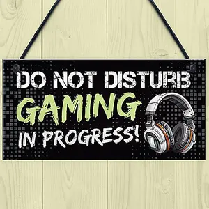 Red Ocean Gaming Sign Do Not Disturb Funny Gamer Gift For Son Brother Boys Bedroom Sign Novelty Christmas Birthday Gifts For Son