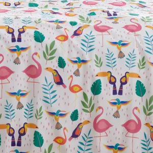 Tropical Flamingo Pink Reversible Duvet Cover Set