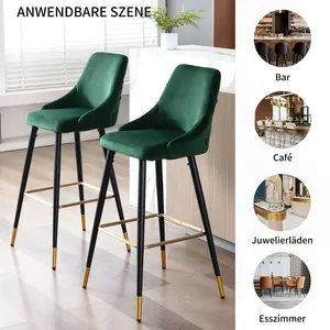 77cm Stool (Set of 2) Dark Green