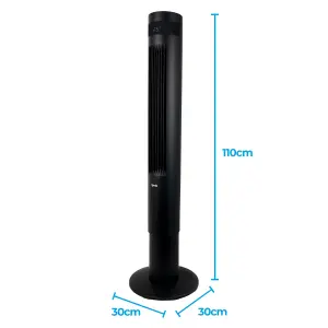 Igenix IGFD6043B Digital Tower Fan, 43 Inch, Black